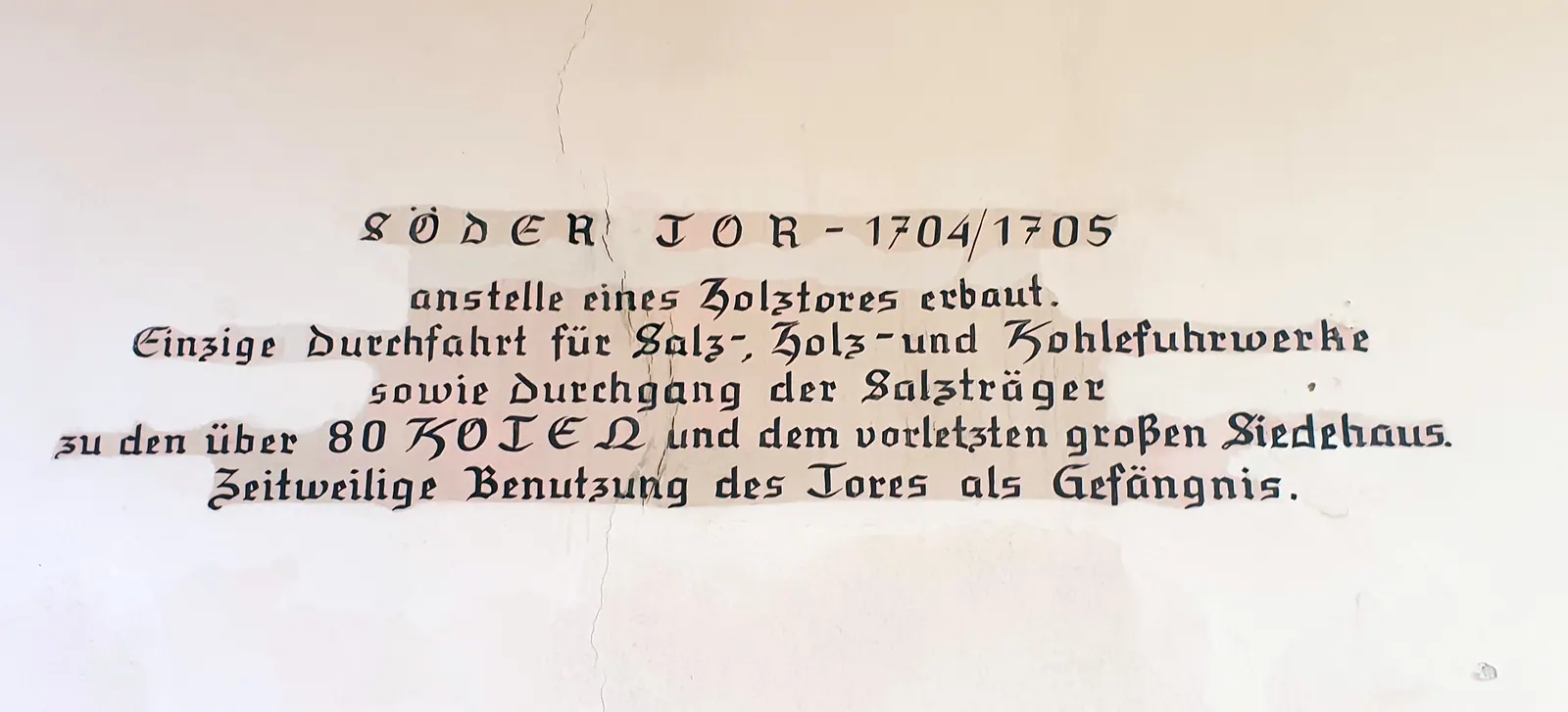 Erläuterungstafel am Söder Tor
